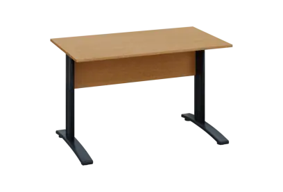 EPK 17 - 12 stůl kancelářský, kovová podnož černá, deska 18 mm, široký 1200 mm, buk Royal